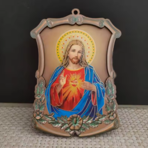 Sacred Heart of Jesus Wooden Icon Plaque